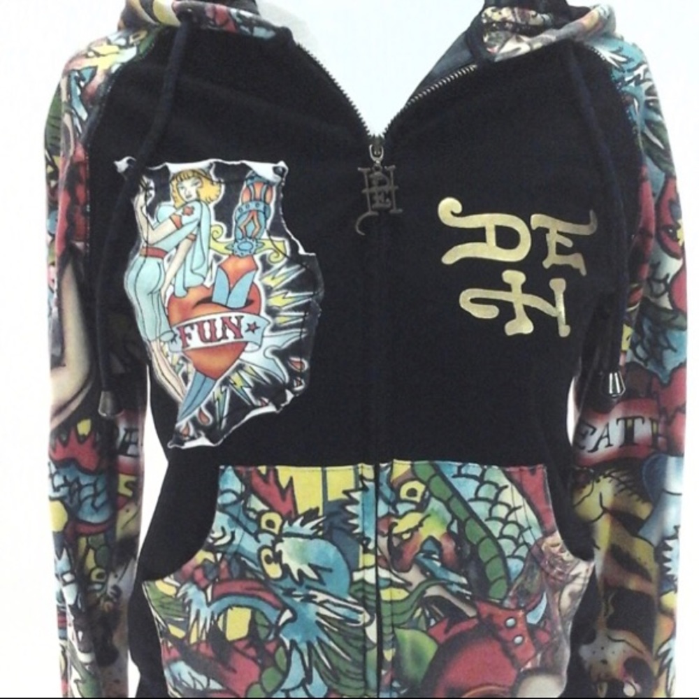 MAJOR ISO Ed Hardy Fun Nurse Death or Glory Hoodie